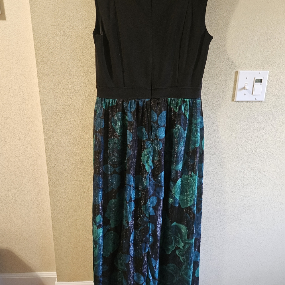 Elegant Black and Teal Jumpsuit - Picture 3 of 3